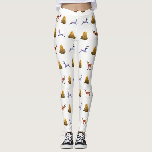 Christmas Mood aangepaste Leggings (Voorkant)