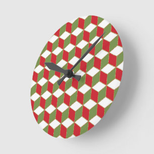 Christmas mood cubes illusie patroon ronde klok
