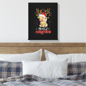 Christmas Mooey Merry Xmas Highland Cow Matching F Canvas Afdruk (Insitu (Slaapkamer))