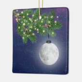 Christmas Moon Ornament hangend aan Pine Bough (Links)
