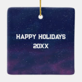 Christmas Moon Ornament hangend aan Pine Bough (Achterkant)