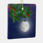 Christmas Moon Ornament hangend aan Pine Bough (Rechts)