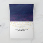 Christmas Moon Ornament hangend aan Pine Bough Kaart (Binnen)