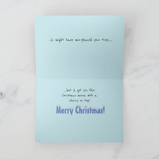 Christmas Moose~ Feestdagen Kaart (Binnen)