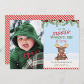 Christmas Moose - Foto Christmas Kaart (Voorkant / Achterkant)
