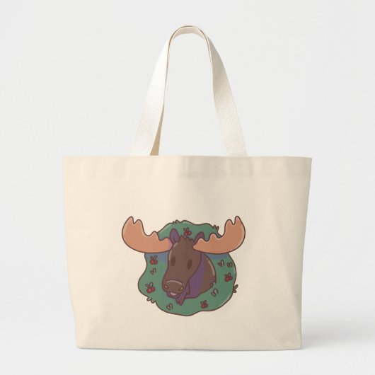 Christmas Moose Grote Tote Bag (Voorkant)