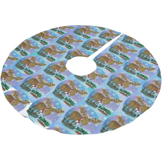 Christmas Moose Kerstboom Rok (Gekanteld)