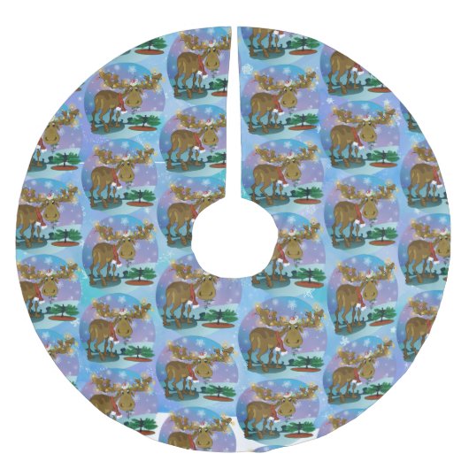 Christmas Moose Kerstboom Rok (Voorkant)