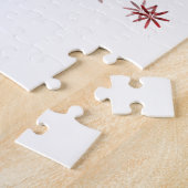 Christmas Moose klassieke rode plaids sneeuwvlokke Legpuzzel (Zijkant)