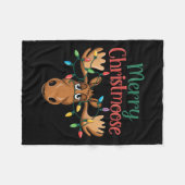 Christmas Moose Merry Christmoose Men Women  Fleece Deken (Voorkant (Horizontaal))