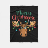 Christmas Moose Merry Christmoose Men Women  Fleece Deken (Voorkant)