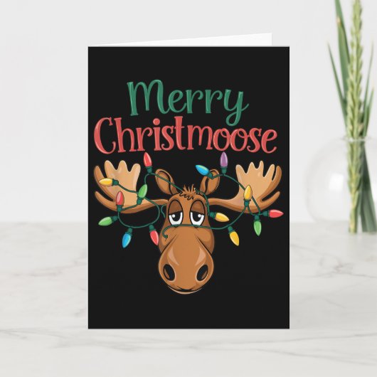 Christmas Moose Merry Christmoose Men Women  Kaart (Voorkant)