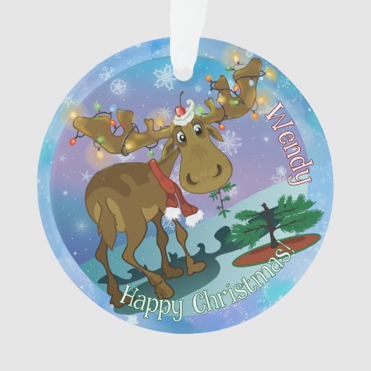Christmas Moose Ornament (voorkant)