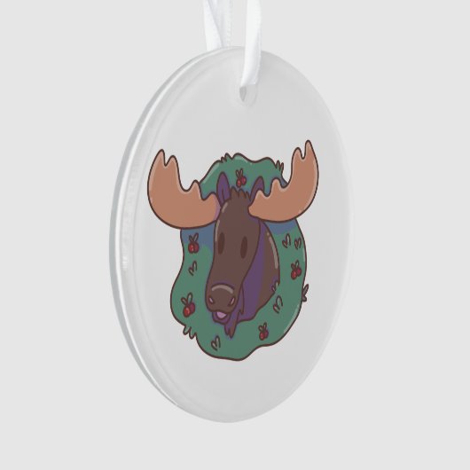 Christmas Moose  Ornament (voorkant)