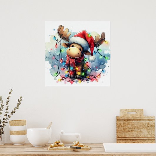 Christmas Moose Poster (Keuken)