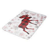Christmas Moose rode plaids sneeuwvlokken Badmat (Gekanteld)