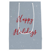 Christmas Moose With Holiday Lights Medium Cadeauzakje (Achterkant)