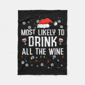 Christmas Most Likely Funny Xmas Family Women Adul Fleece Deken (Voorkant)