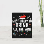 Christmas Most Likely Funny Xmas Family Women Adul Kaart (Voorkant)