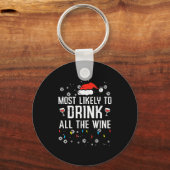 Christmas Most Likely Funny Xmas Family Women Adul Sleutelhanger (Voorkant)