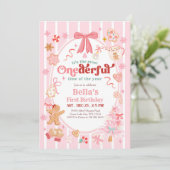 Christmas Most Onederful Time 1st Birthday Invite Kaart (Staand voorkant)