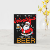Christmas Most Wonderful Time For Funny Santa Xmas Kaart (Gele Bloem)
