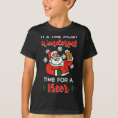 Christmas Most Wonderful Time For Funny Santa Xmas T-shirt (Voorkant)