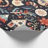 Christmas Motifs Wrapping Paper n4 Cadeaupapier (Hoek)