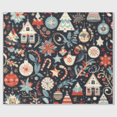 Christmas Motifs Wrapping Paper n4 Cadeaupapier (Vlak)