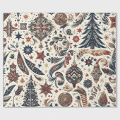 Christmas Motifs Wrapping Paper n5 Cadeaupapier (Vlak)