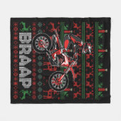 Christmas Motorcycle Motocross Braap Dirt Bike Fleece Deken (Voorkant (Horizontaal))