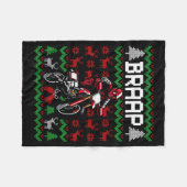 Christmas Motorcycle Motocross Braap Dirt Bike  Fleece Deken (Voorkant (Horizontaal))