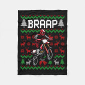 Christmas Motorcycle Motocross Braap Dirt Bike  Fleece Deken (Voorkant)
