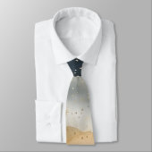 Christmas Mountain Sky Stars Blauw Grijs Stropdas (Gebonden)