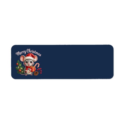 Christmas Mouse Address Labels (Voorkant)