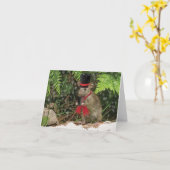 Christmas Mouse caroler Kaart (Gele Bloem)