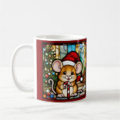 Christmas Mouse Faux Glas in lood Koffiemok (Links)