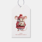 Christmas Mouse Gift Labels Cadeaulabel (Voorkant)