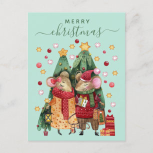 Christmas Mouse Holiday Briefkaart