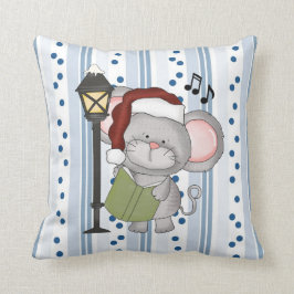 Christmas Mouse Holiday Pillow Kussen