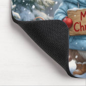 Christmas Mouse In Winter Forest Muismat (Hoek)