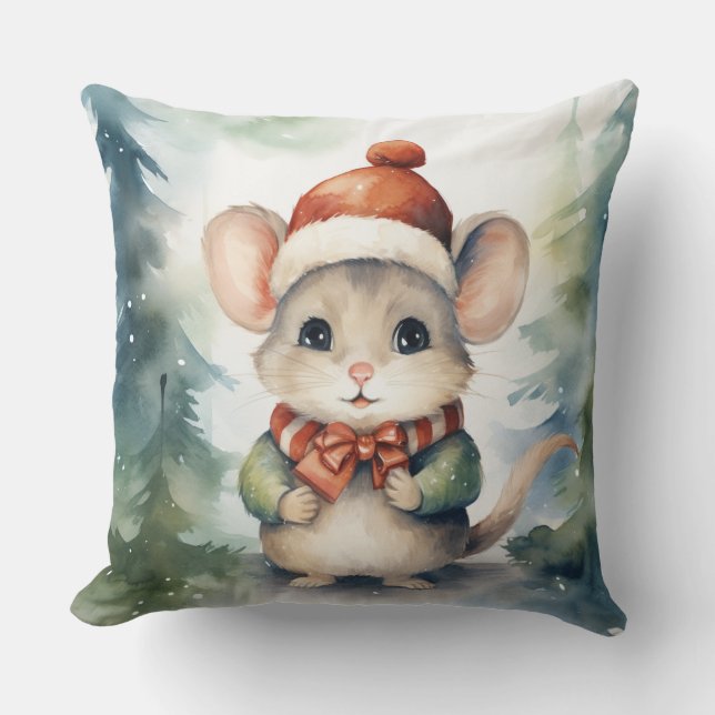 Christmas Mouse Kussen (Voorkant)