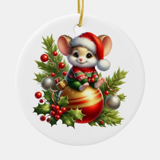 Christmas Mouse Ornament (Voorkant)