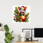 Christmas Mouse Poster (Thuiskantoor)