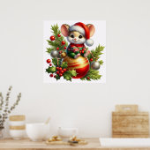 Christmas Mouse Poster (Keuken)