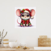 Christmas Mouse Poster (Keuken)