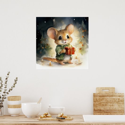 Christmas Mouse Poster (Keuken)