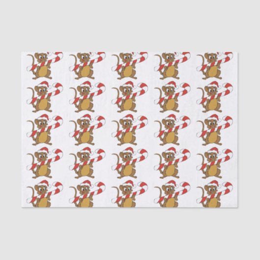 Christmas Mouse Tissue Paper Tissuepapier (Voorkant)