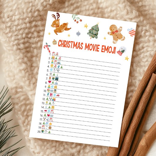 Christmas Movie Emoji Game Feestdagenkaart