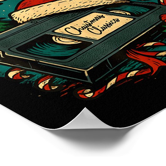 Christmas Movies Chill Retro Vhs Holiday Nostalgia Poster (Hoek)